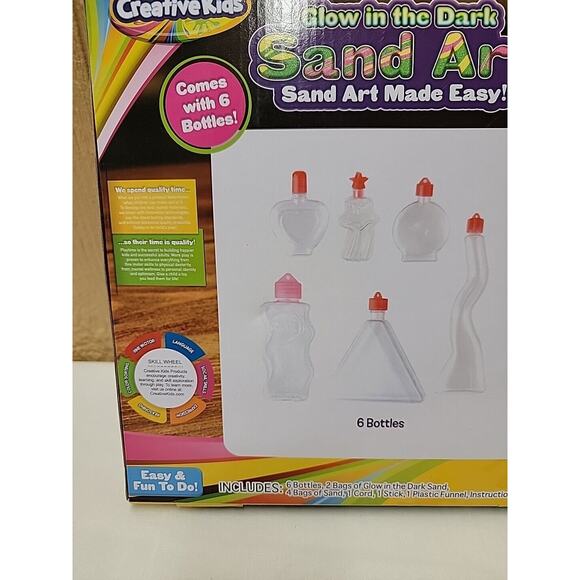 Creative Kids Glow In the Dark Sand Art Activity Kit for Kids Multicolor Sand - Picture 7 of 9